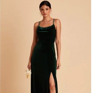 Green velvet dress worn once tag still attached.